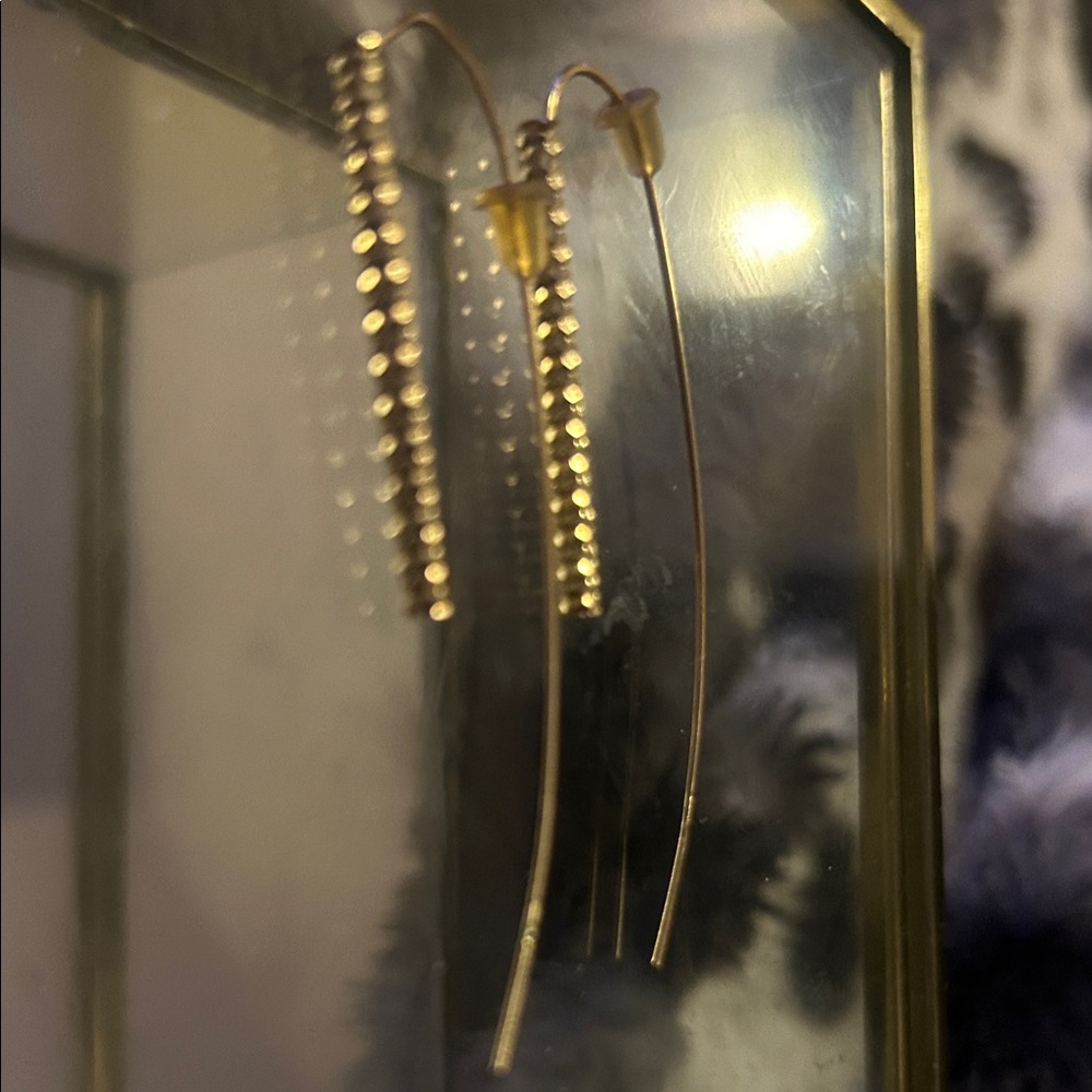 Aldo Gold and Black Beaded Earrings